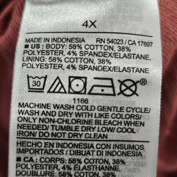 NWT Old Navy Wedgewood Mauve Square Neck Bodysuit Size 4X - Picture 3 of 5